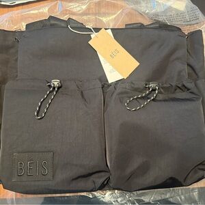 BÉIS black sport carryall tote -DISCONTINUED
